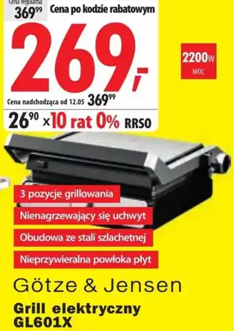 Media Expert Grill elektryczny Götze & Jensen oferta