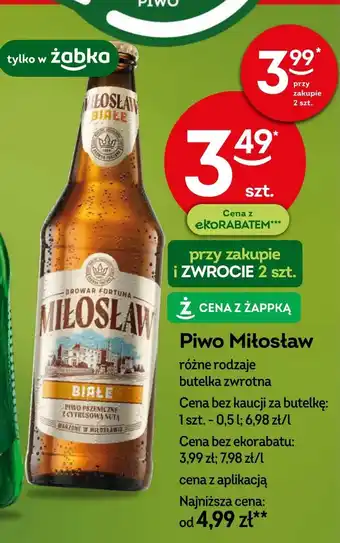 Żabka Piwo Miłosław oferta