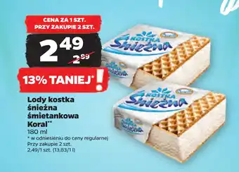 Netto Lody kostka śnieżna śmietankowa Koral oferta