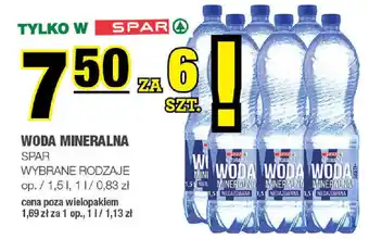 Spar WODA MINERALNA 1,5 L oferta