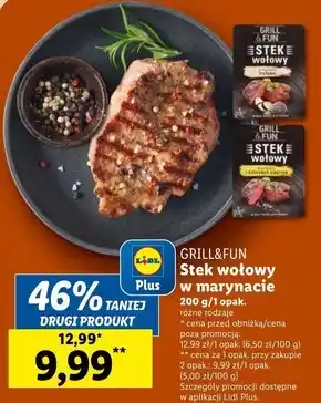 Lidl Stek wołowy Grill&Fun oferta