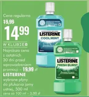 SuperPharm Płyn do płukania jamy ustnej Listerine oferta