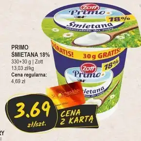 Słoneczko Zott Primo Śmietana 18 % 360 g oferta