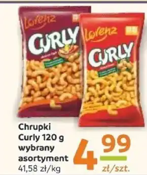 Społem Curly Chrupki kukurydziane ze świeżo zmielonymi orzeszkami ziemnymi 120 g oferta