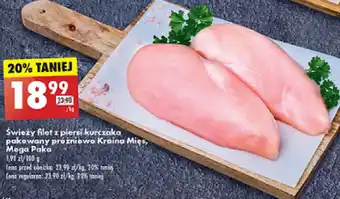 Biedronka Świeży filet z piersi kurczaka pakowany próżniowo Kraina Mięs 1kg oferta
