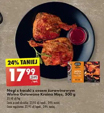 Biedronka Nogi z kaczki z sosem żurawinowym Wolno Gotowane Kraina Mięs 500g oferta