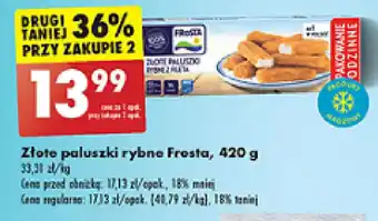 Biedronka Złote paluszki rybne Frosta 420g oferta