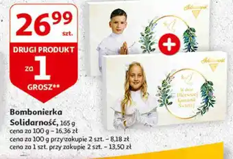 Auchan Bombonierka komunijna z dziewczynką Solidarność l'amour oferta
