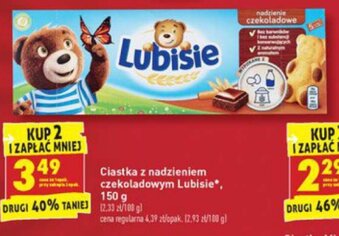 Biedronka Ciastka z nadzieniem czekoladowym Lubisie 150g oferta