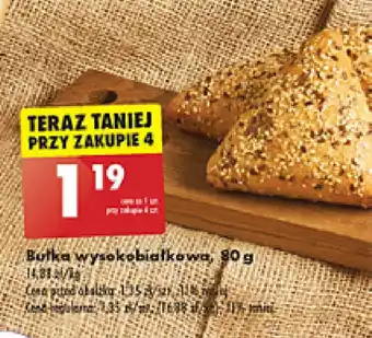 Biedronka Bułka wysokobiałkowa 80g oferta