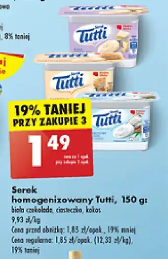 Biedronka Serek homogenizowany Tutti 150 g oferta