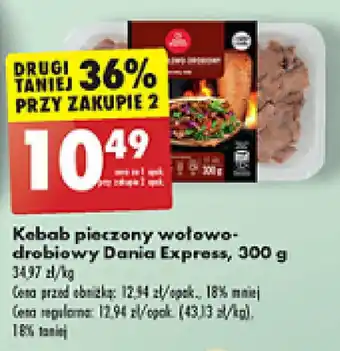 Biedronka Kebab pieczony wołowo drobiowy Dania Express 300g oferta