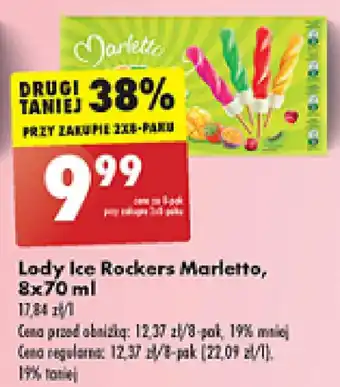Biedronka Lody Ice Rockers Marletto 8x70 ml oferta