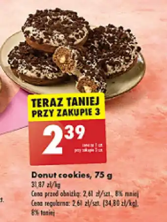 Biedronka Donut cookies 75g oferta