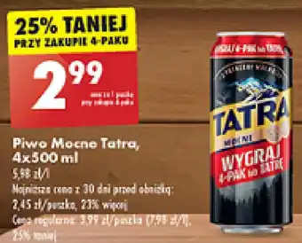 Biedronka Piwo Mocne Tatra 500 ml oferta