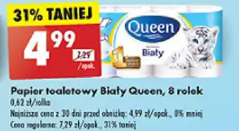 Biedronka Papier toaletowy Biały Queen 8 rolek oferta