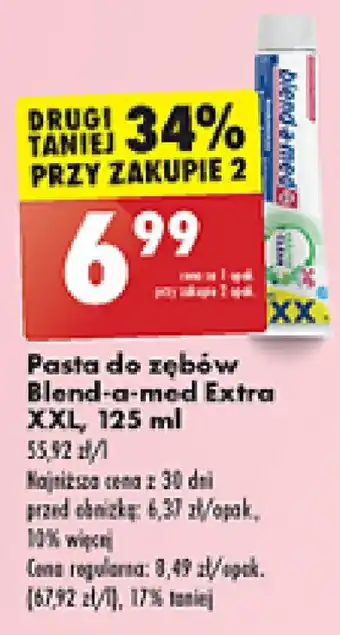 Biedronka Pasta do zębów Blend-a-med Extra XXL 125 ml oferta