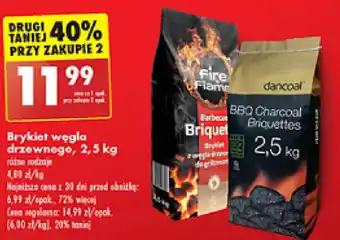 Biedronka Brykiet węgla drzewnego 2,5 kg oferta