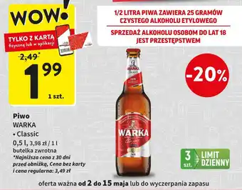 Intermarche Piwo WARKA 0,5l oferta