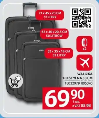 Selgros WALIZKA TEKSTYLNA 53 CM oferta