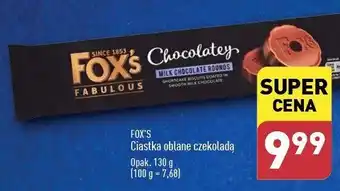 ALDI Ciastka chocolatey mleczna czekolada krążki Fox's oferta