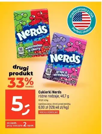 Dealz Draże wild cherry-watermelon Wonka nerds oferta