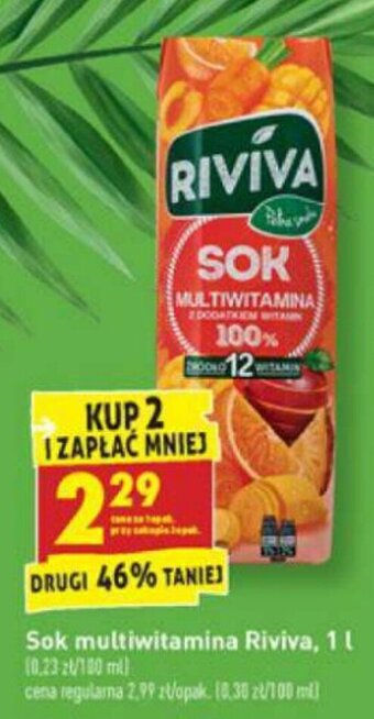 Biedronka Sok multiwitamina Riviva 1l oferta