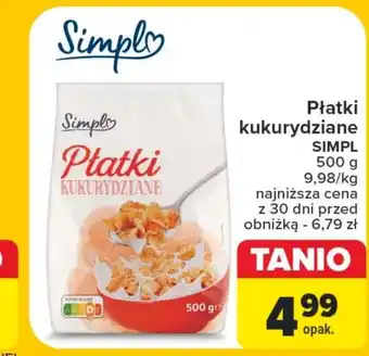 Carrefour Płatki kukurydziane Simpl 500g oferta