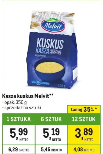 Makro Kasza kuskus Melvit oferta