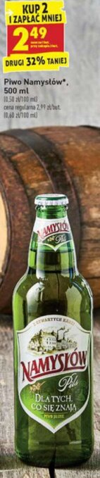 Biedronka Piwo Namysłów 500ml oferta