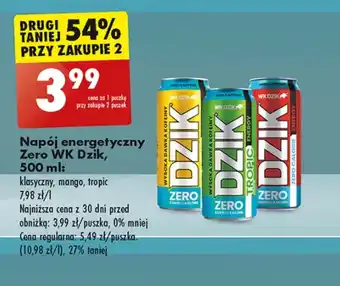 Biedronka Napój energetyczny Dzik oferta