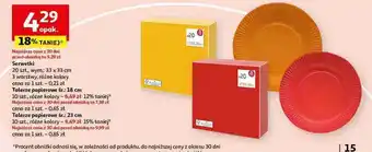Auchan Talerzyki papierowe 18 cm Actuel oferta