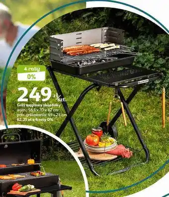 Auchan Grill węglowy składany 58.5 x 70 82 cm Garden Star oferta