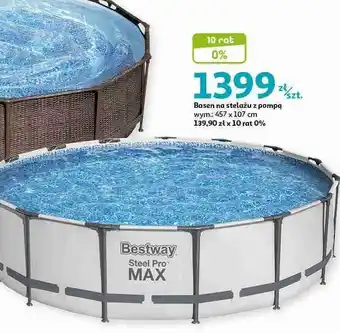 Auchan Basen rozporowy z pompą 457 x 107 cm Bestway oferta