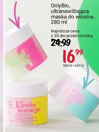 Rossmann Maska do włosów ultranawilżająca Onlybio oferta