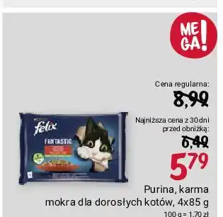 Rossmann Karma dla kota wołowina i kurczak Purina Felix Fantastic oferta