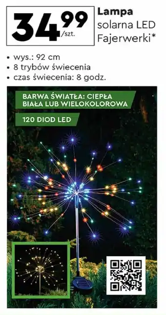 Biedronka Lampa solarna fajerwerki oferta