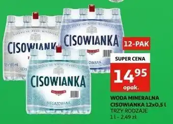 Auchan Woda lekko gazowana Cisowianka oferta
