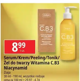 E.Leclerc Tonik przed makijażem i po makijażu Ziaja C.b3 oferta