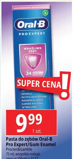 E.Leclerc Pasta do zębów clinic line ochrona dziąseł Oral-B Pro-Expert oferta