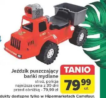 Carrefour Jeździk auto policyjne puszczający bańki mydlane oferta