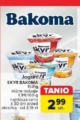 Carrefour Jogurt truskawkowy Bakoma Skyr oferta