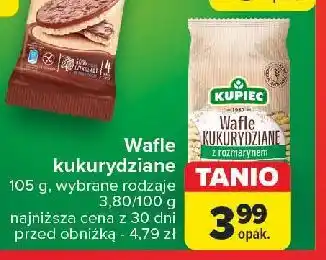 Carrefour Wafle kukurydziane z rozmarynem Kupiec oferta