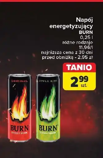 Carrefour Napój apple kiwi Burn oferta