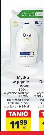 Carrefour Mydło w płynie - zapas Dove Deeply Nourishing oferta