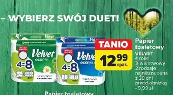 Carrefour Papier toaletowy rumianek i aloes Velvet Eco Roll oferta
