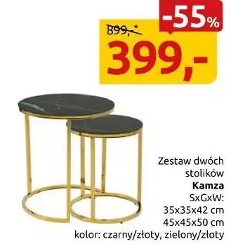 Black Red White Zestaw dwóch stolików Kamza oferta