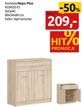 Black Red White Komoda Nepo Plus KOM2D1S oferta
