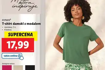 Lidl T-shirt damski s-l Esmara oferta