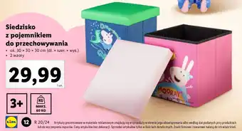 Lidl Siedzisko z pojemnikiem do przechowywania 30 x cm peppa pig oferta